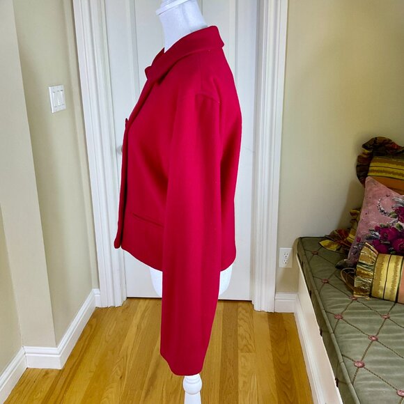 Finity Peacoat Wool Cashmere Cropped Red (8) - Picture 2 of 8